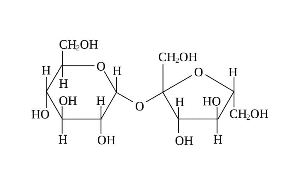 White sugar chemical structure